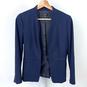 J.Crew Going Out Blazer Stretch Twill Open Front Jacket Navy Blue H2743 Size 4